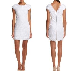 Diane con Furstenberg white lace Barbara dress size 4